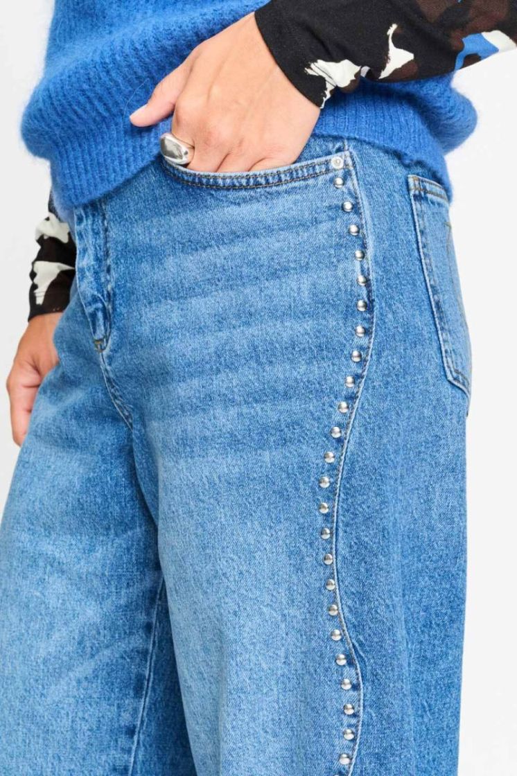 Denim bleu moye