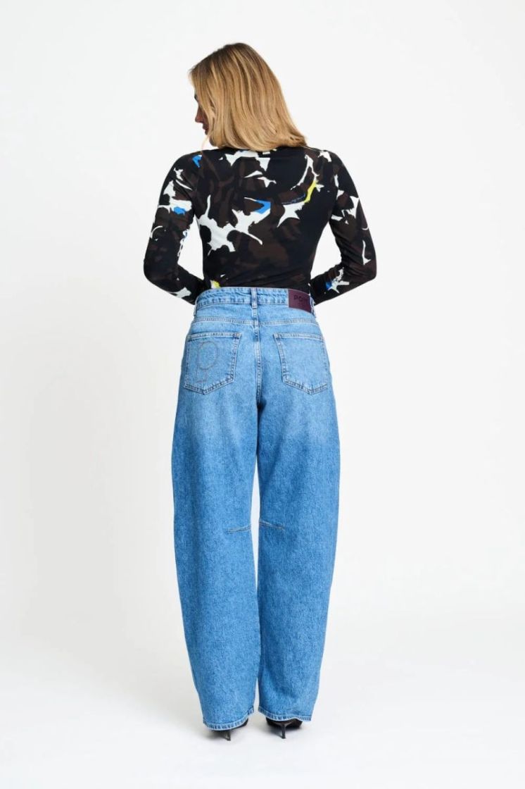 Denim bleu moye
